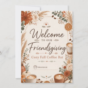 Willkommen bei unserer Friendsgiving-Kaffeebar Einladung