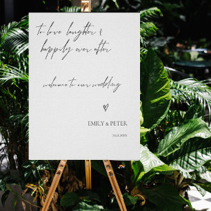 Willkommen bei unserer Hochzeit Minimalistischer,  Poster