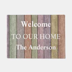 Willkommen bei unserer Zuhause Custom Family Name Fußmatte