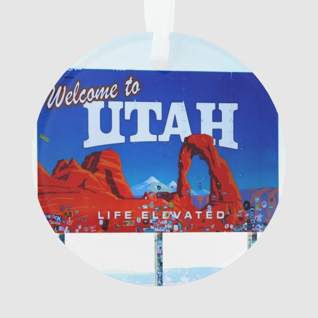 Willkommen bei Utah Sign Ornament (Rückseite)
