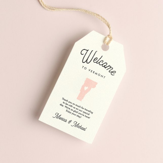 Willkommen bei VERMONT Wedding JEDE FARBE!! Geschenkanhänger (Von Creator hochgeladen)