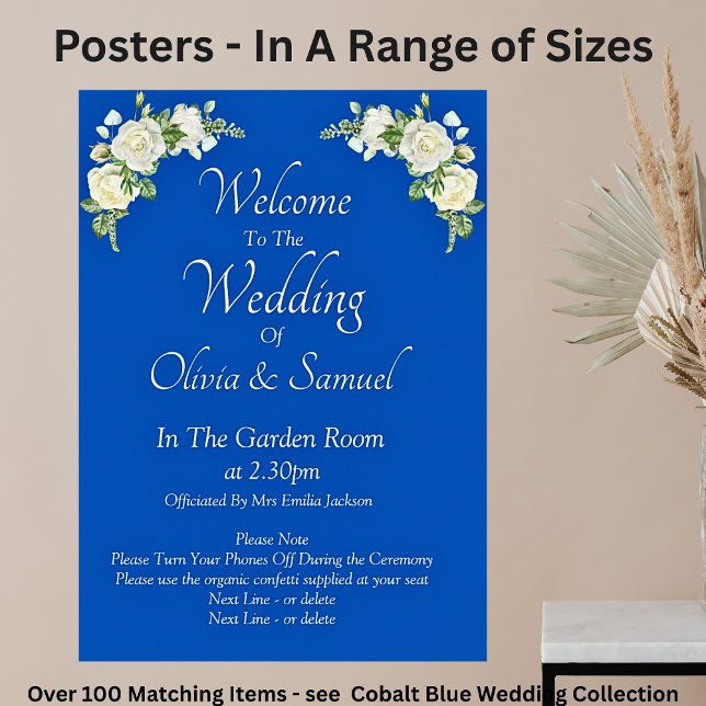 Willkommen bei Wedding Cobalt Blue Poster (Von Creator hochgeladen)