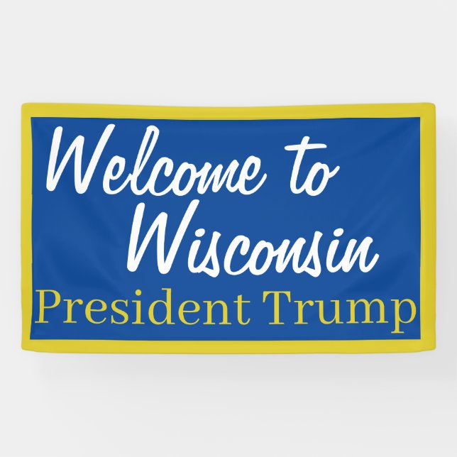 Willkommen bei Wisconsin Trump Banner (Horizontal)