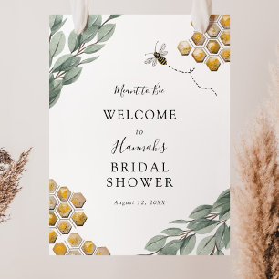 Willkommen beim Bee Eucalyptus Brautparty Poster