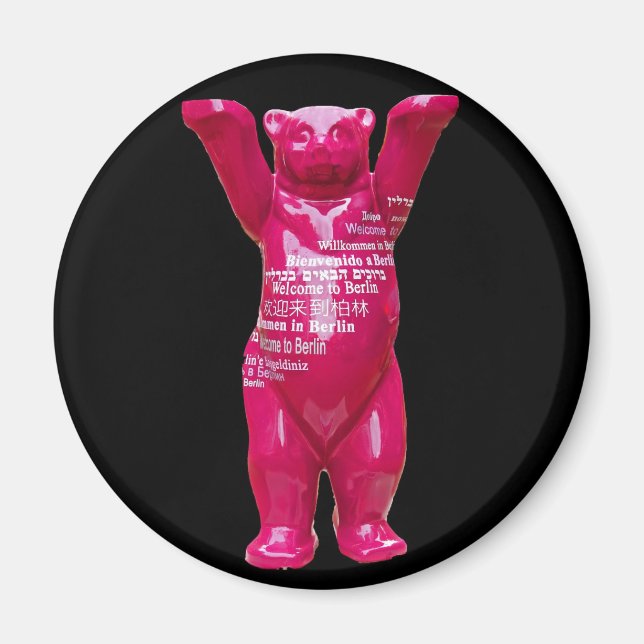 Willkommen beim Berliner Teddy Bär, Schwarz Back Magnet (Vorne)