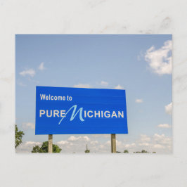 Willkommen beim Blue Sign von Pure Michigan Postkarte