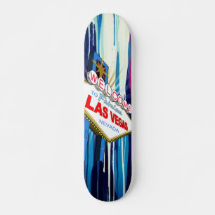 Willkommen beim Fabulous Las Vegas Nevada Schild B Skateboard
