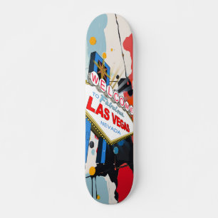 Willkommen beim Fabulous Las Vegas Nevada Sign Pop Skateboard