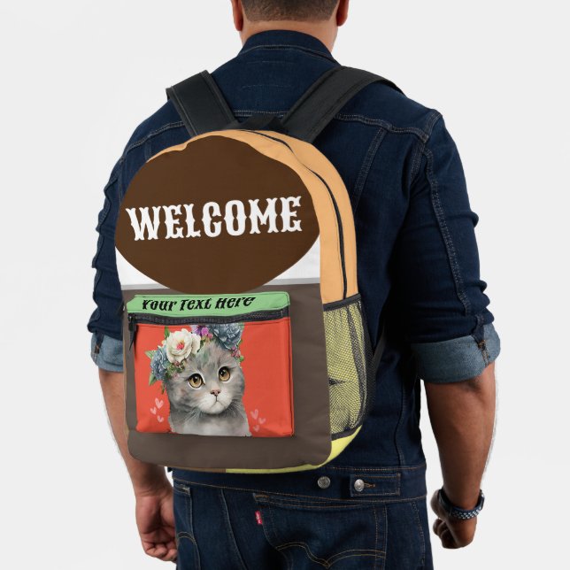 Willkommen beim individuellen Design mit Liebe Cat Bedruckter Rucksack (Insitu (Modell))