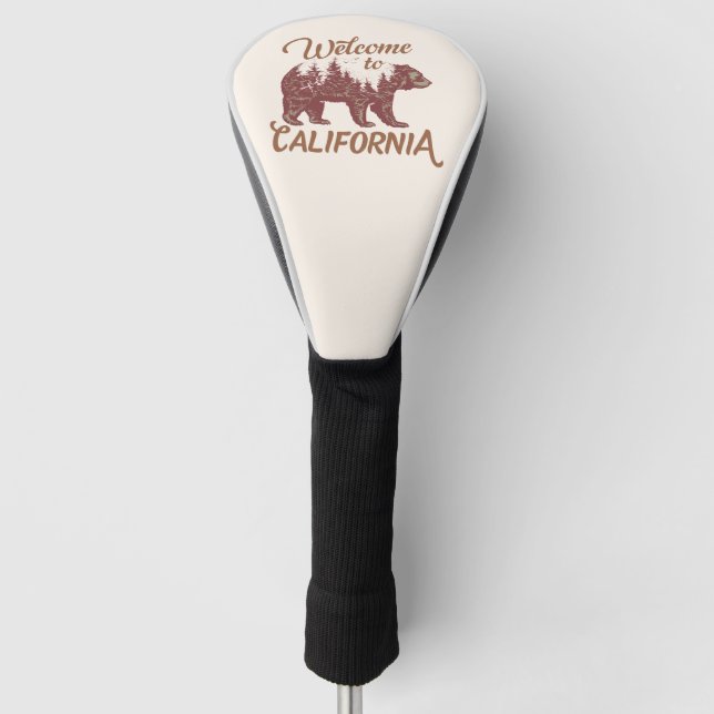 Willkommen beim kalifornischen Bären Golf Headcover (Vorderseite)