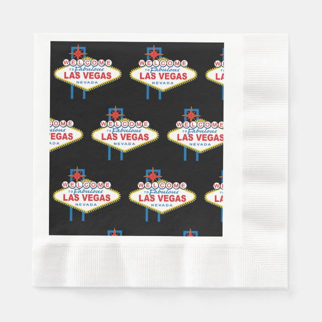 Willkommen beim Las Vegas-Zeichen Serviette (Vorderseite)