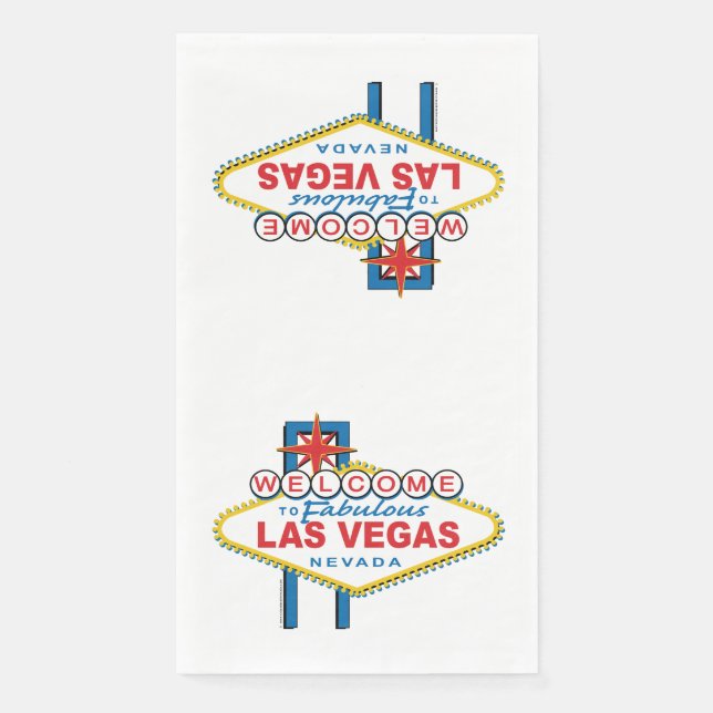 Willkommen beim Las Vegas-Zeichen Serviette (Vorderseite)