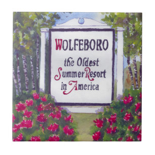 Willkommen beim Wolfeboro NH Sign Fliese