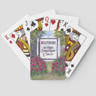 Willkommen beim Wolfeboro NH Sign Spielkarten