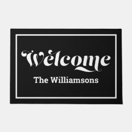 Willkommen benutzerdefinierter Familienname Skript Fußmatte