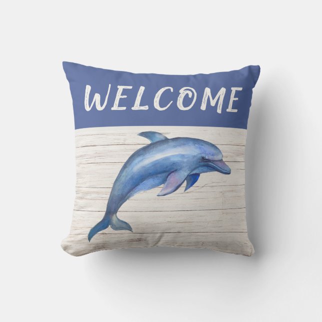 Willkommen Blauwhale Seilbahn im Freien Pillow Kissen (Vorderseite)