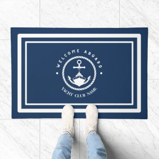 Willkommen Blue Anchor Nautical Segelboot Name Fußmatte