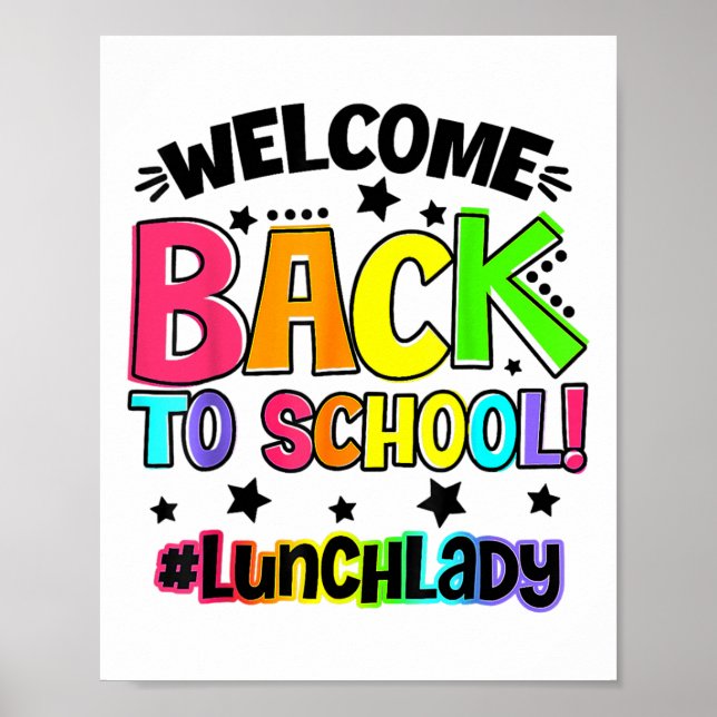 Willkommen Ck in der Schulkantine Lehrerin  Poster (Vorne)