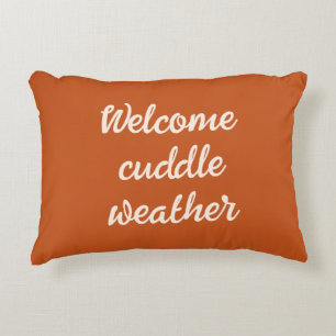 Willkommen Cuddle Weather Burnt Orange Throw Kisse Dekokissen