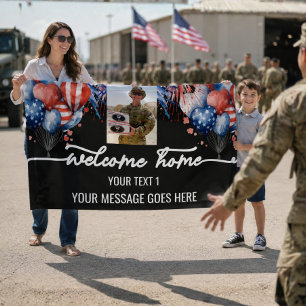 Willkommen daheim Soldat Patriotische Fotos Benutz Banner