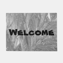 "Willkommen" der Türmatte mit dem komplizierten Fr