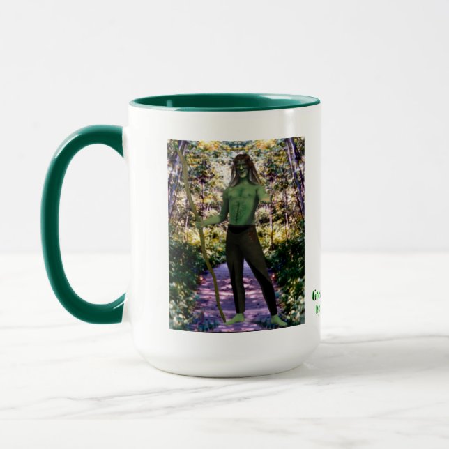 Willkommen des grünen Mannes Tasse (Links)