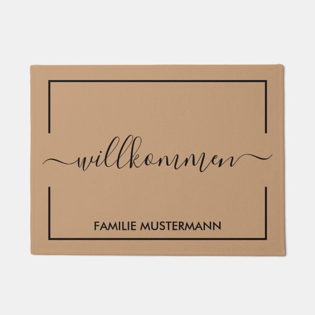 Willkommen Eigene Fußmatte Bedrucken (Vorderseite)