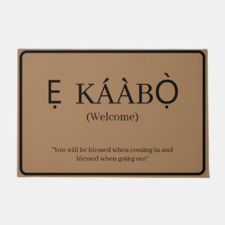 Willkommen | Ekaabo Yoruba Door Mat Fußmatte