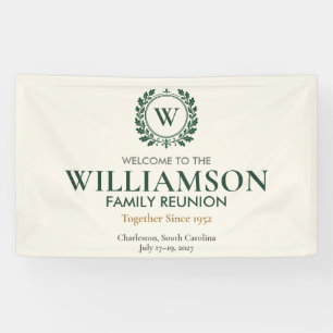 Willkommen elegante Familientreffen Banner