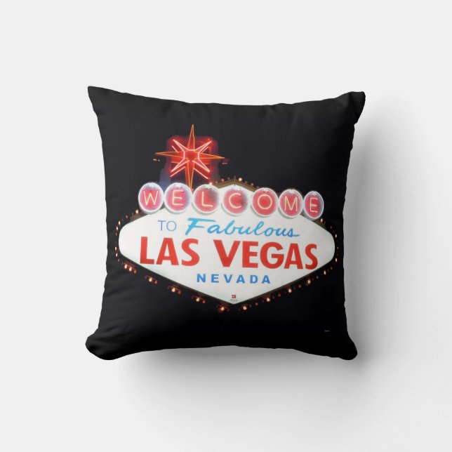 Willkommen/Fahren Sie vorsichtig Las Vegas-Schildk Kissen (Vorderseite)