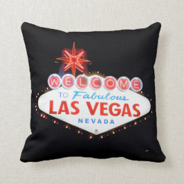 Willkommen/Fahren Sie vorsichtig Las Vegas-Schildk Kissen