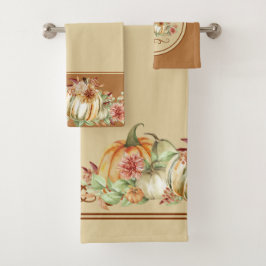 Willkommen Fall Elegantes Badetuch Set