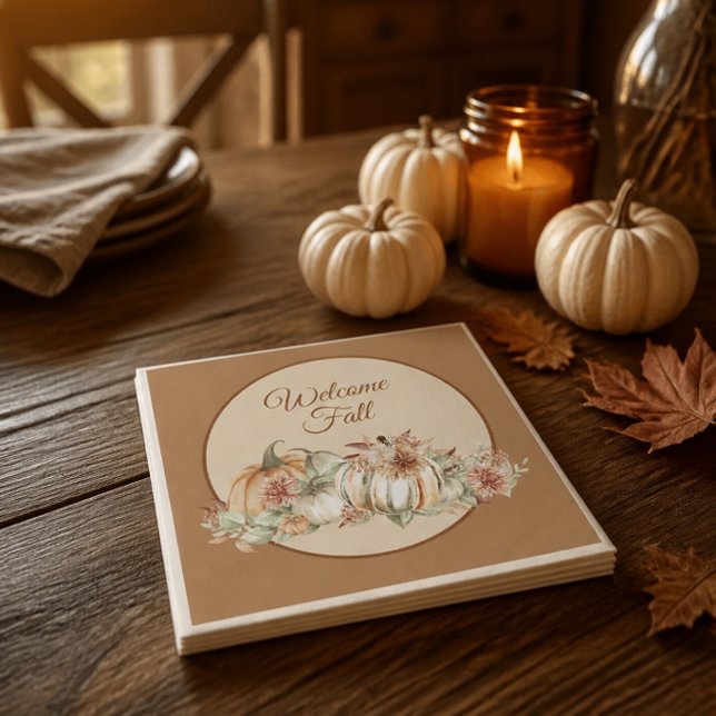 Willkommen Fall Hübsch Paper Napkins Serviette (Von Creator hochgeladen)
