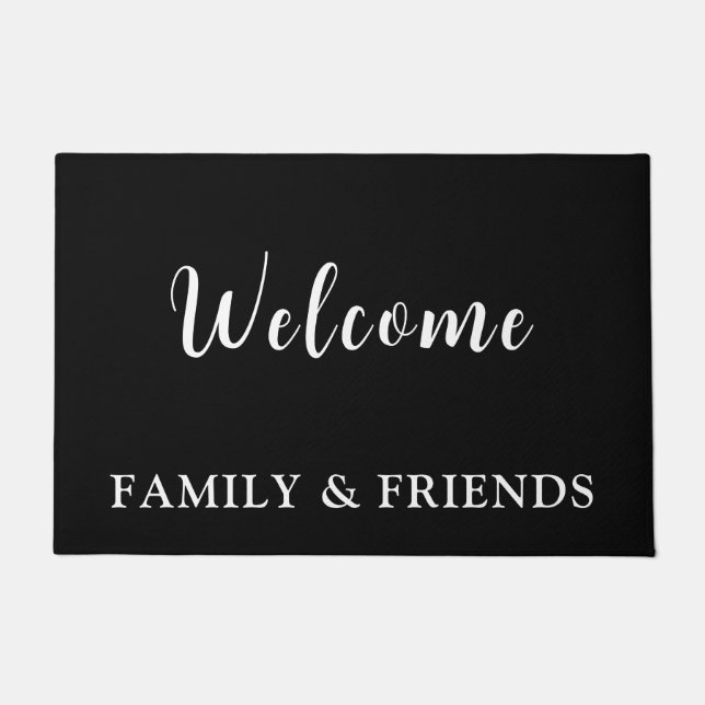 Willkommen Familie & Freunde Fußmatte (Vorderseite)