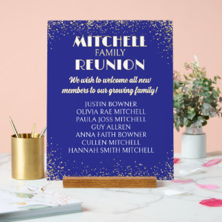 Willkommen! Familientreffen Neue Mitglieder Acrylschild
