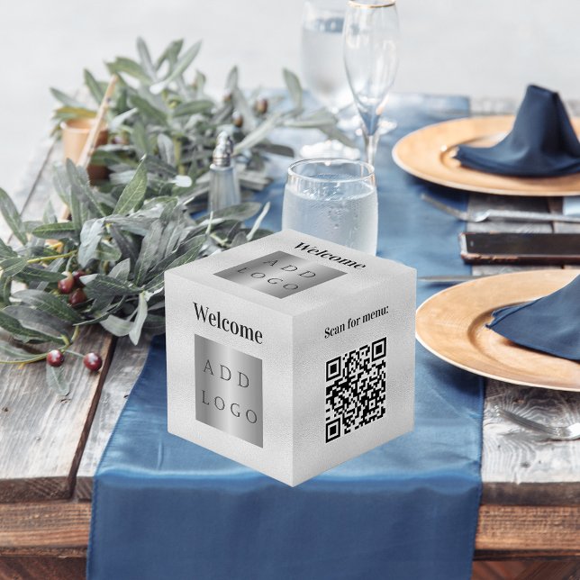 Willkommen Firmenlogo QR-Code Würfel (Von Creator hochgeladen)