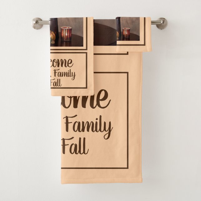 Willkommen Freunde, Familie und Herbst / Herbst Badhandtuch Set (Insitu)