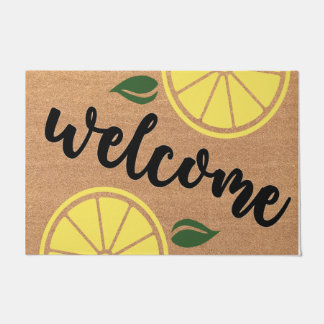 Willkommen Gelbe Zitrone Doormat, Zitronenmatte Fußmatte