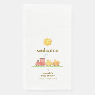 Willkommen Gummi-Enten-Choo-Choo-Zug-Baby-Party Serviette