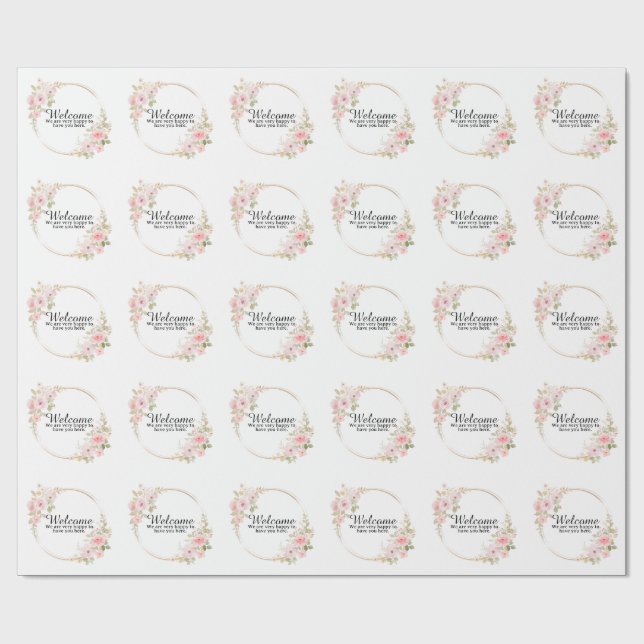 Willkommen Handgemachtes Geschenk Geschenkpapier (Flach)