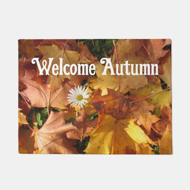 Willkommen Herbst Daisy Door Mat Fußmatte (Vorderseite)
