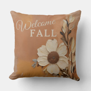 Willkommen Herbst-Dekor verbranntes Orange Beige B Kissen