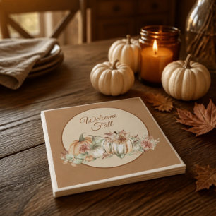 Willkommen Herbst Hübsche Papiertücher Serviette