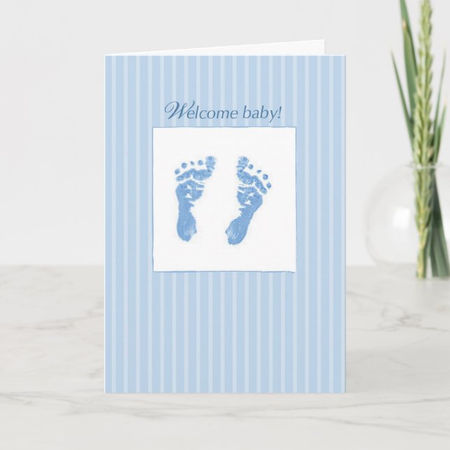 Willkommen, Herzlichen Glückwunsch Baby Boy Karte (Vorderseite)