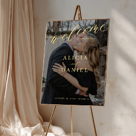 Willkommen Hochzeit druckbares Poster Schriftzug m