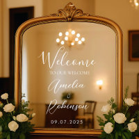 Willkommen Hochzeit Spiegel Schild Vinyl Buchstabe