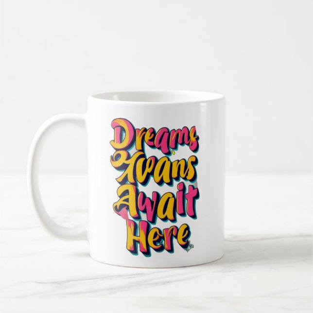 "Willkommen Ihre Träume" Kaffeetasse (Links)