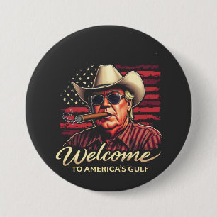 Willkommen im Amerikanischen Golf-Funny Trump Amer Button