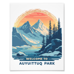 Willkommen im Auyuittuq National Canadian Park Fotodruck
