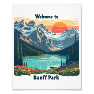 Willkommen im Banff National Canadian Park Fotodruck